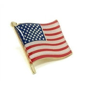 Funiverse 50 Bulk Waving American Flag Lapel Pins - Each Pin 1" Tall and Individually Packaged