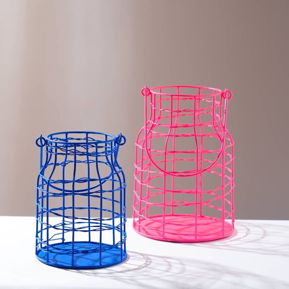 Funk Fusion Pink Lantern - Decorative Lantern for Indoor Lighting, Home Dcor-6.5X6.5X9"