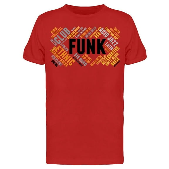 Funk Word Cloud T-Shirt Men -Image by Shutterstock, Male 3X-Large