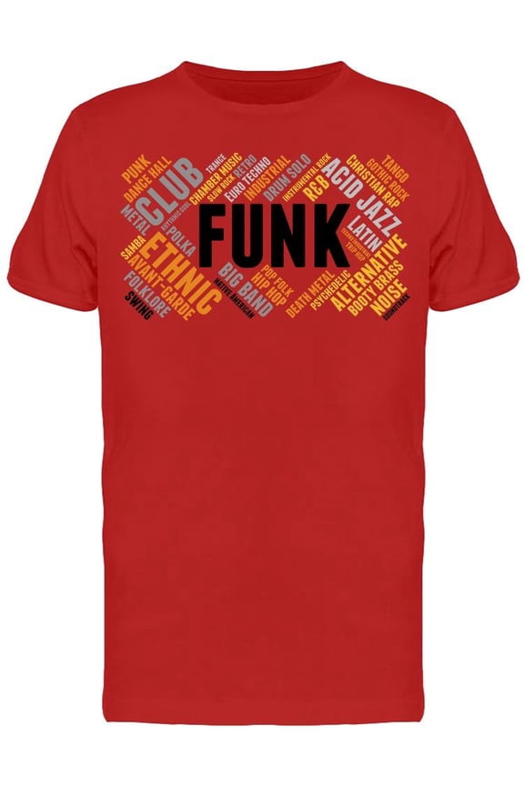 Funk Word Cloud T-Shirt Men -Image by Shutterstock, Male Medium