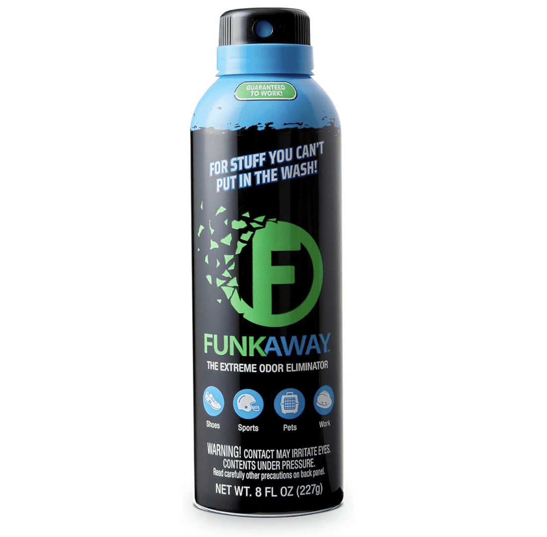 FunkAway Odor Eliminator Air Freshener, Extreme Deodorizer, Removes Shoe, Pet, Sweat, Smoke & Mildew Smells, Aerosol Spray, 8 oz