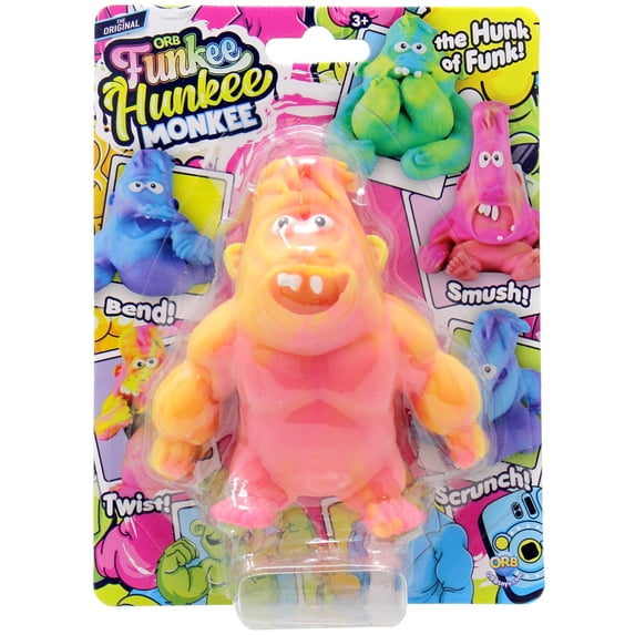 Funkee Hunkee Monkee Orange / Pink Figure (Super Stretchy!)