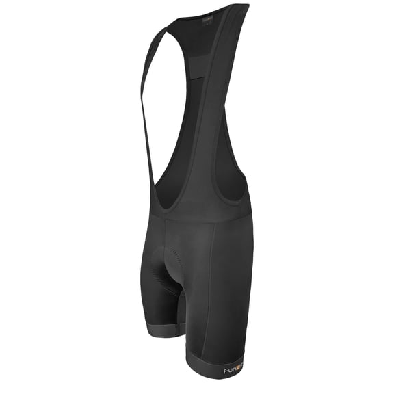 Funkier Apex-Pro Gel II 15-Panel Gel Bib Shorts in Black - Large