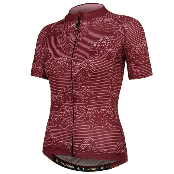 Funkier Arissa Ladies Pro Short Sleeve Jersey in Red - X-Small