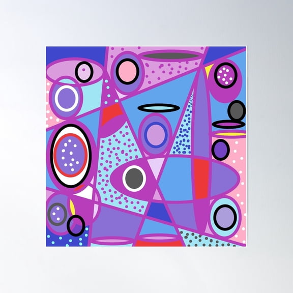 Funking Around With Purple Poster Wall Art, Modern Wall Decor For Living Room Bedroom, 30x30 UNFRAMED