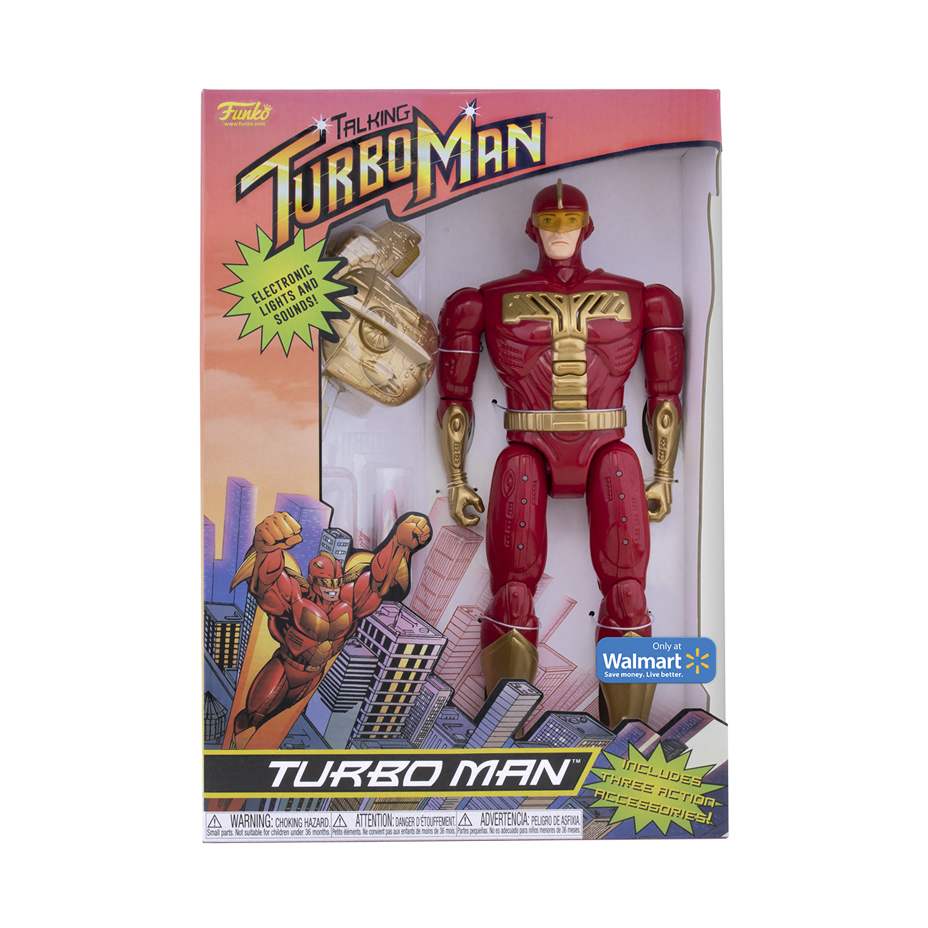 ターボマン人形Funko Turbo Man デラックス版 13.5インチ Funko Collectible Action Figure: Turbo Man with Lights and