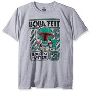 Funko Adult's POP Tees: Star Wars-Boba Fett Bounty Hunter, Gray Extra Small