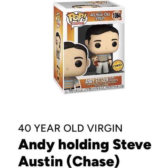 Funko Andy Stitzer 1064 Chase 40 Year Old Virgin Holding Steve Austin Vinyl Figure