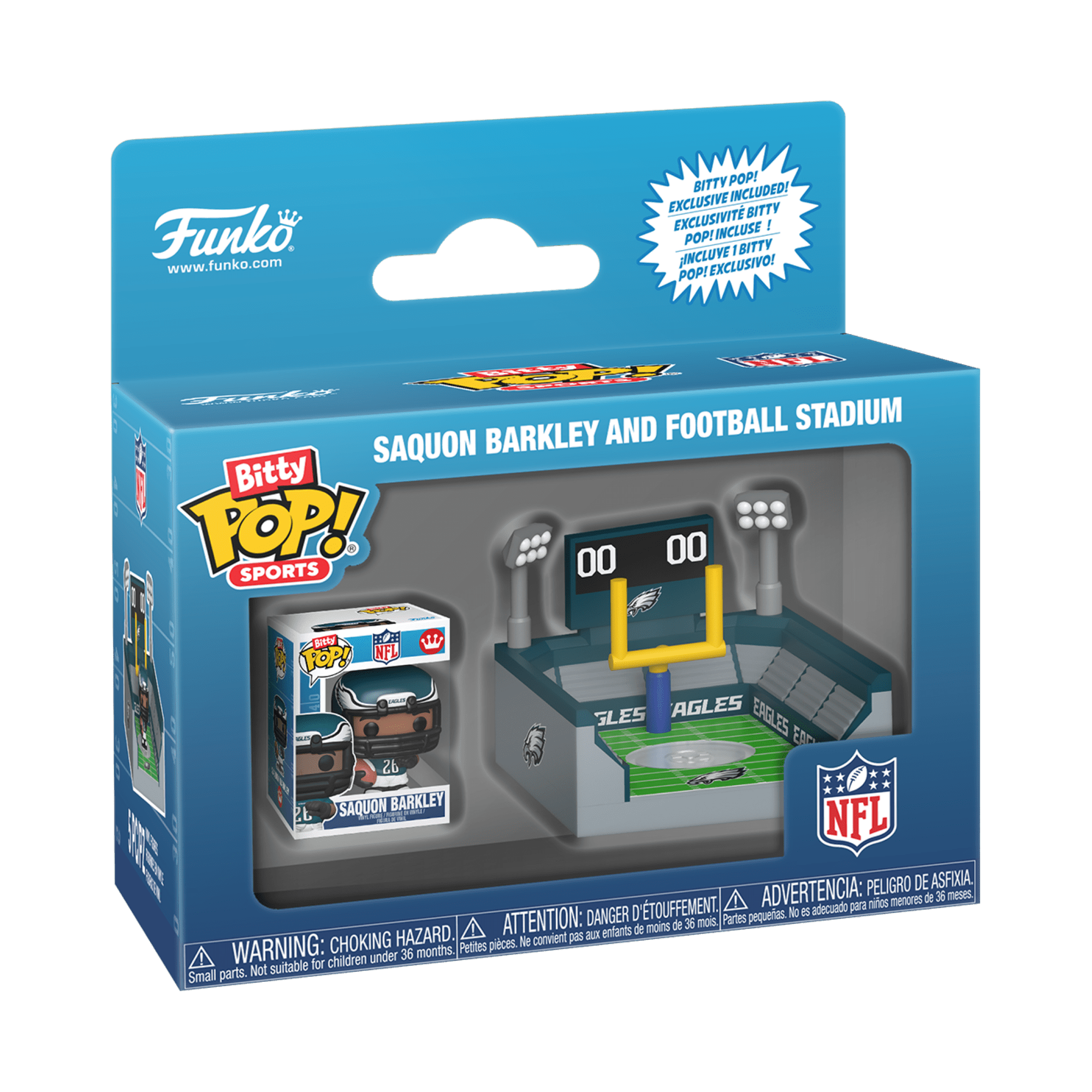 Funko Bitty POP Arena: NFL - Philadelphia Eagles with Saquon Barkley Collectible Vinyl Mini Figure