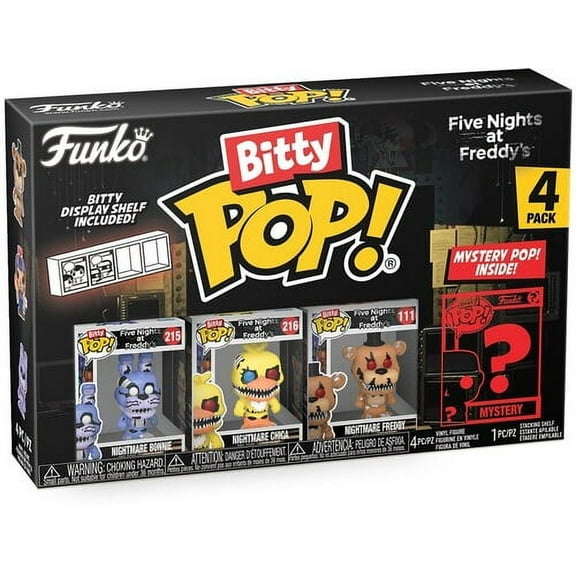 Funko Bitty POP! Five Nights at Freddy's Nightmare Vinyl Figures, 0.9", 4 Count
