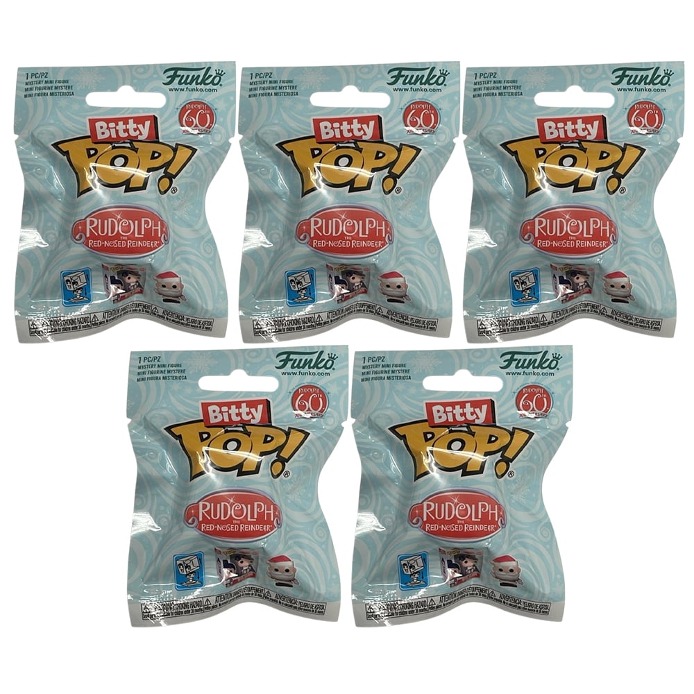 Funko Bitty POP! Mystery Figures - Rudolph the Red-Nosed Reindeer - BLIND PACKS [5 Pack Lot]