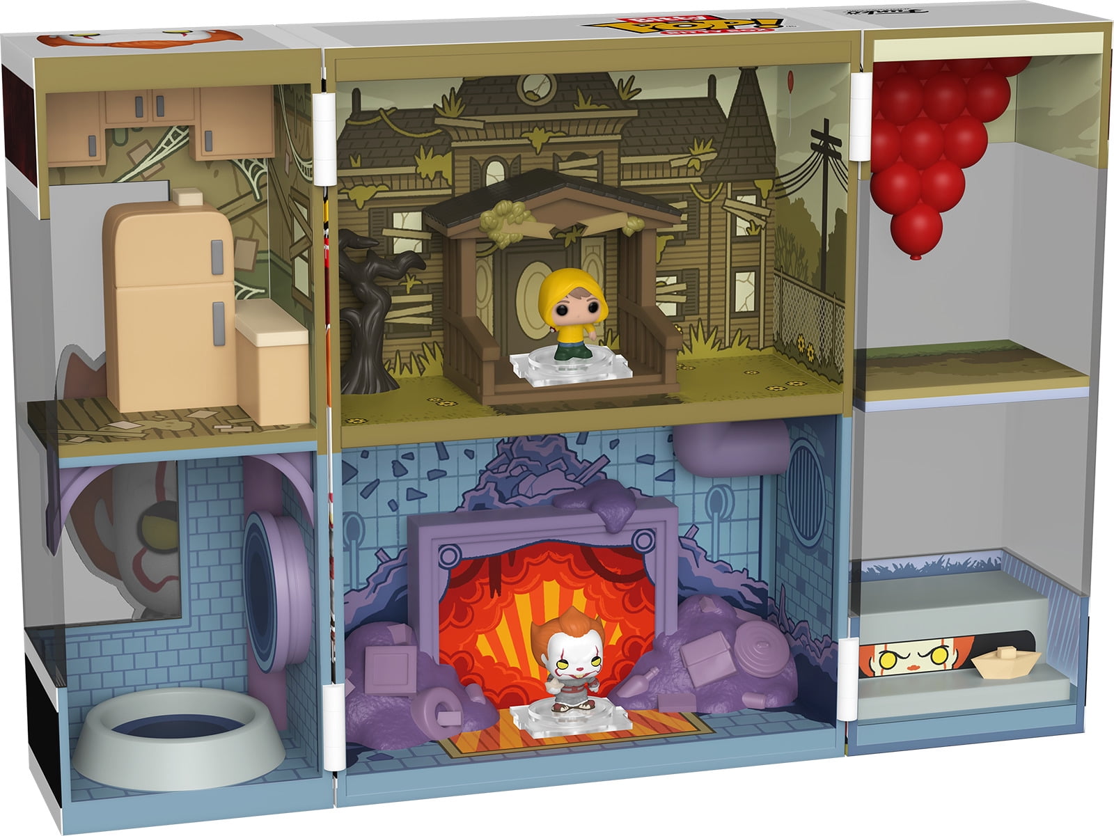 Funko Bitty POP! Box: IT- Funhouse with Pennywise and George Collectible Vinyl Mini-Figure