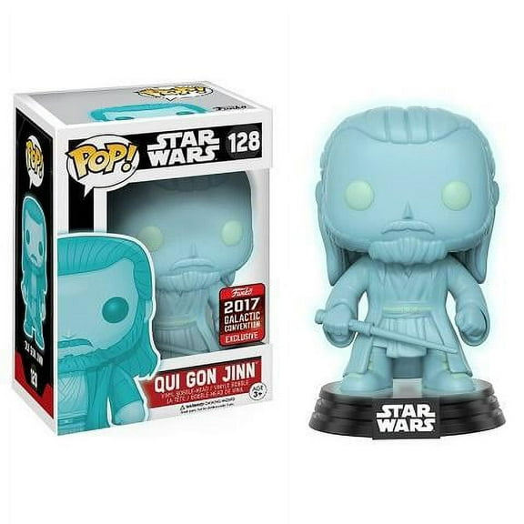 Funko - Bobble Head POP Star Wars Qui-Gon Jinn Holographic GITD (SWC 2017 Exclusive)