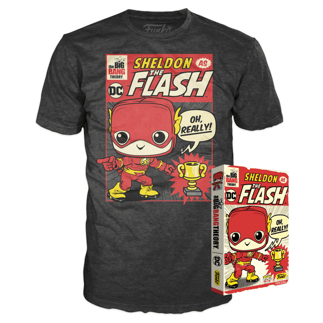 Funko Boxed Tee: Big Bang Theory - Sheldon as The Flash - M - Summer Convention Exclusive