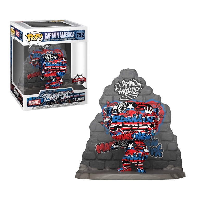 FUNKO POP! マーベル　キャプテンマーベル　アートシリーズ限定 Funko Captain America Street Art Collection - Walmart.com
