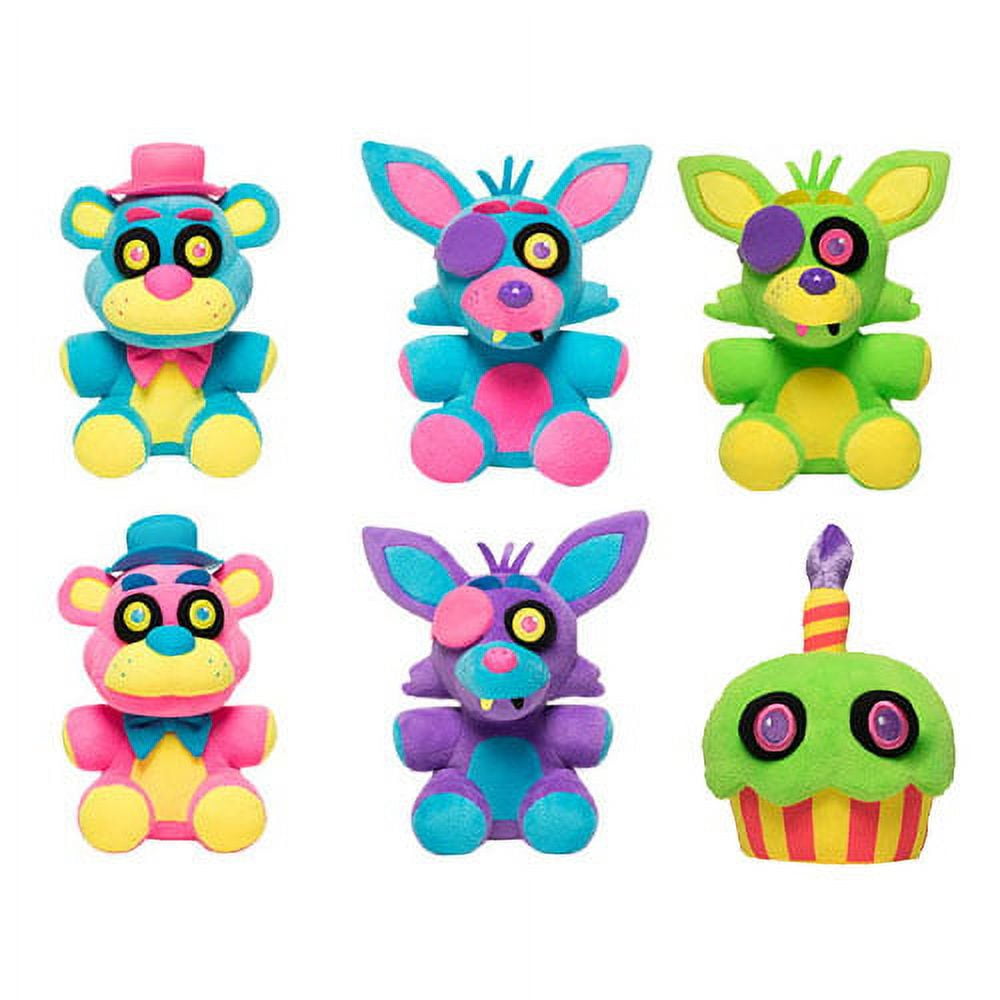 Fnaf Funko FIVE NIGHTS AT FREDDYS Blacklight Plush Set of 6 With