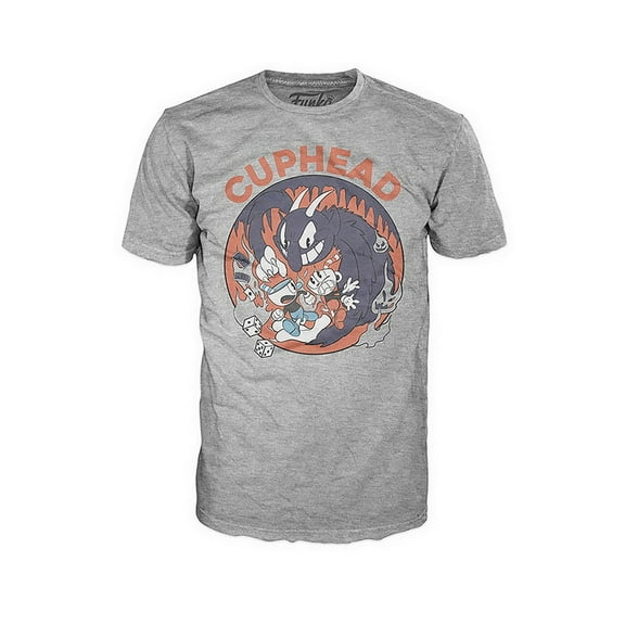 Funko Cuphead Pop! Tees "Cuphead & Mugman vs The Devil" Men's T-Shirt: 2XL Male