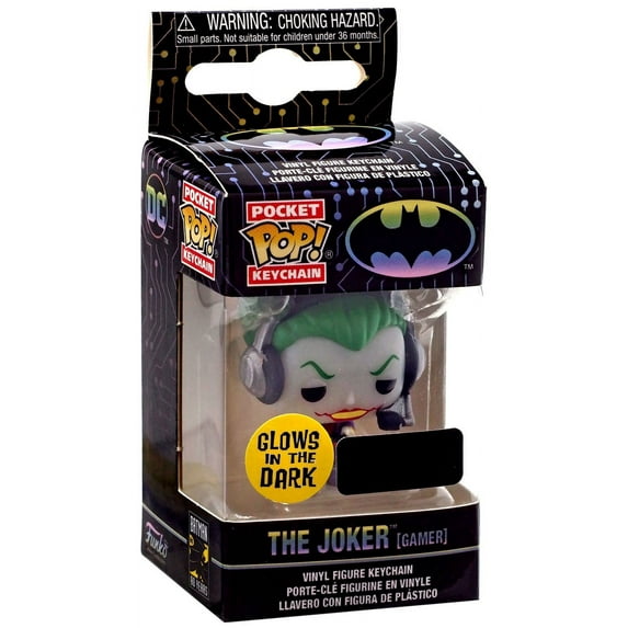 Funko Pocket POP Keychain The Joker Gamer Glow in the Dark Vinyl Figure