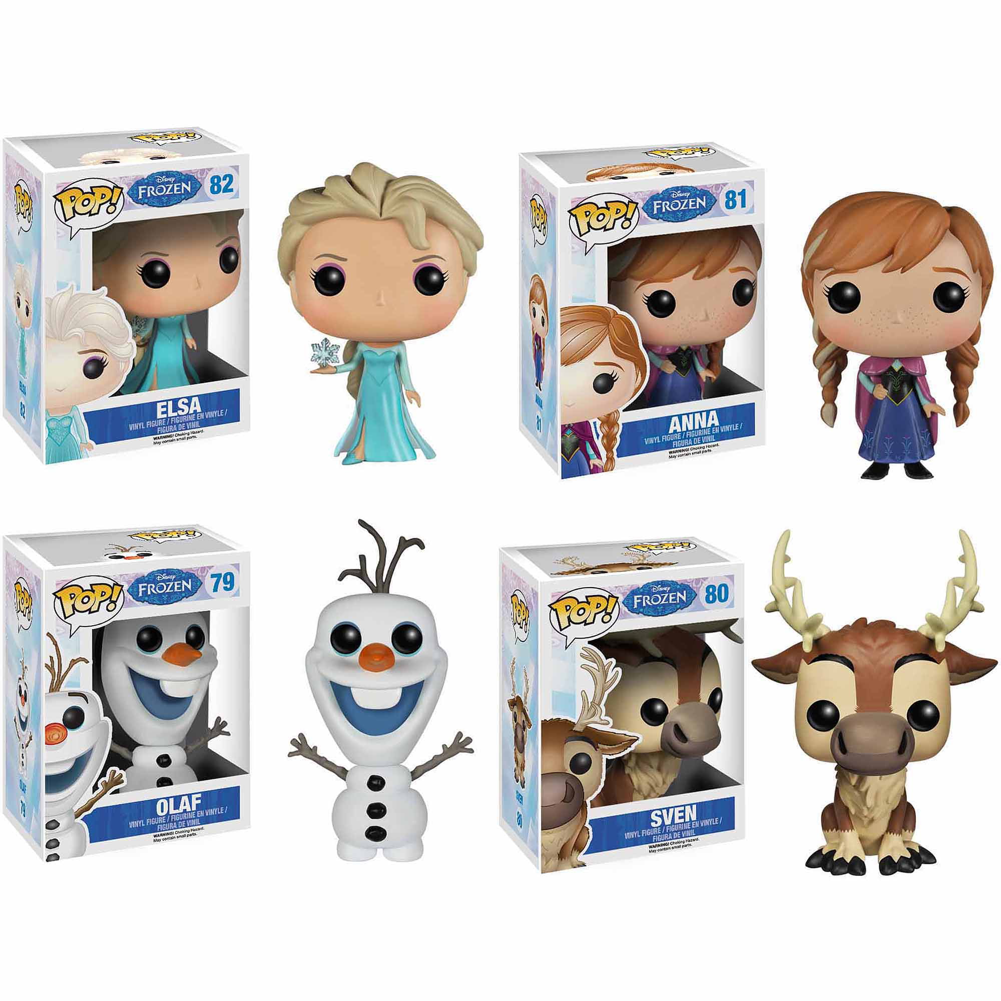 functie Onderzoek een keer Funko Disney Frozen Pop! Vinyl Set, Anna, Elsa, Olaf and Sven - Walmart.com