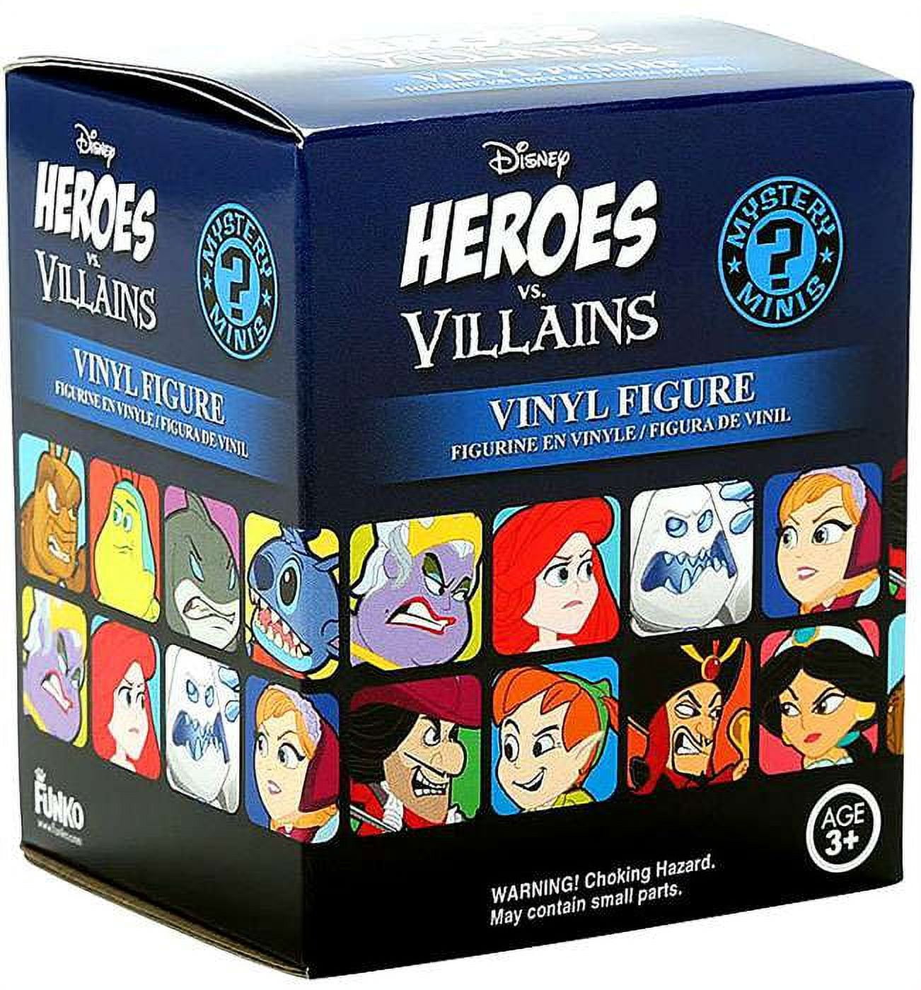 Funko Disney Heroes vs Villains Vinyl Figures, 12 Count