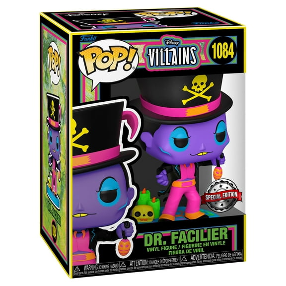 Funko Disney Villains Pop Dr. Facilier (Blacklight) Vinyl Figure Hot Topic Exclusive