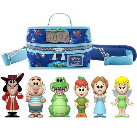 Funko Disney Vinyl Soda Peter Pan, Tinker Bell, Wendy, Captain Hook, Smee & Tick Tock Figure 6-Pack in Cooler (Look For The Chases!)