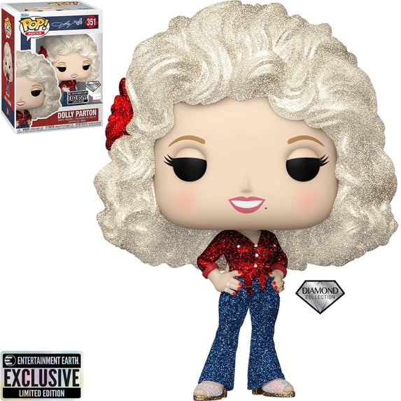 Dolly Parton '77 Tour Diamond Glitter Funko Pop! Vinyl Figure #351 - Entertainment Earth Exclusive Limited Edition