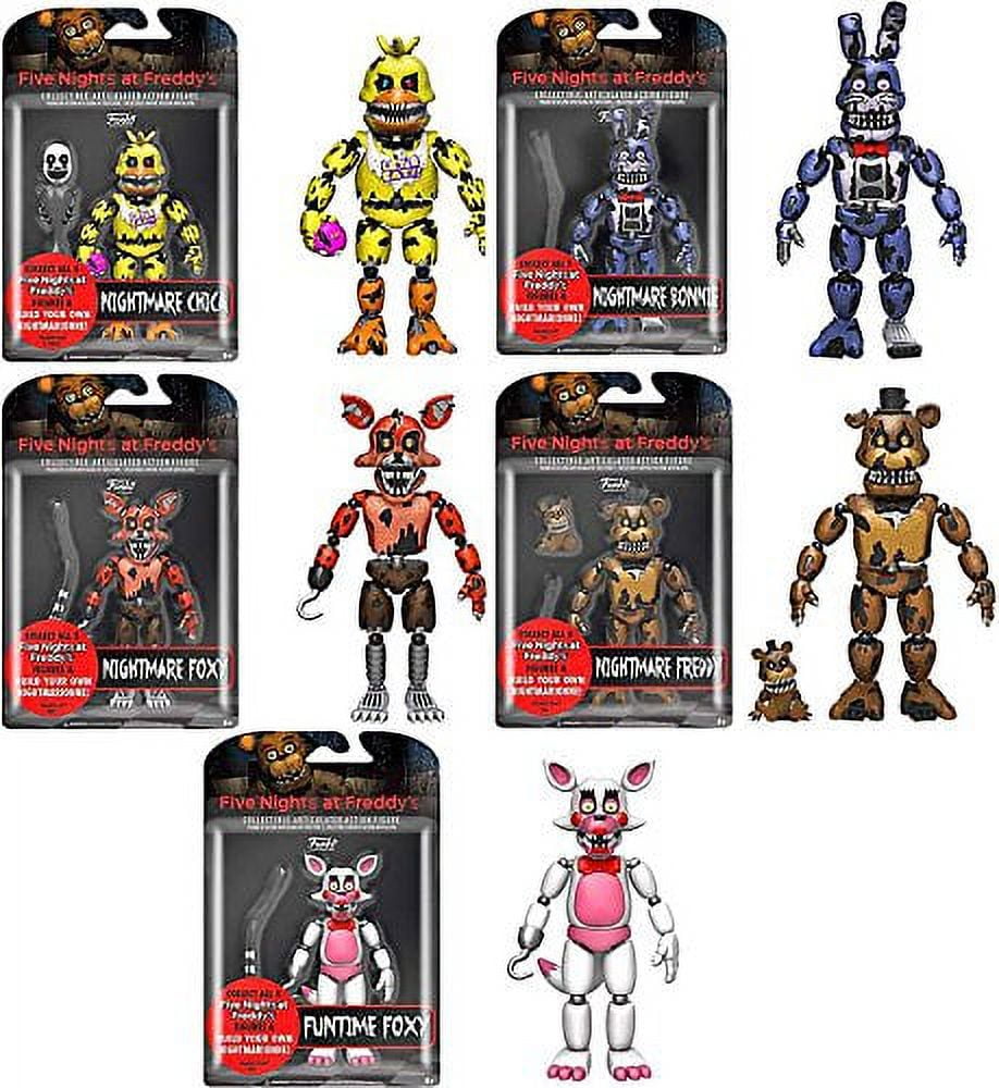 Kit 5 Bonecos Five Nights At Freddy 'S Fnaf Action Figure - Hvmix