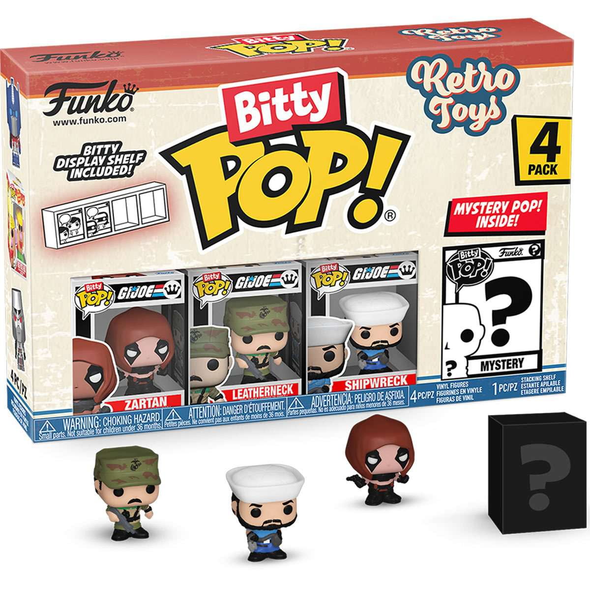 Funko GI Joe Bitty POP! Retro Toys Zartan, Leatherneck & Shipwreck ...