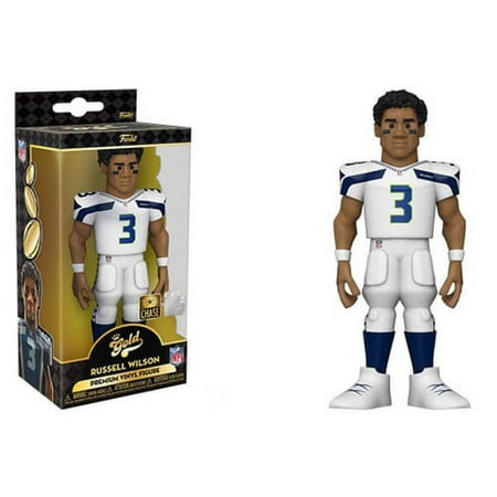 NFL Funko Gold Russel Wilson Vinyl Figure (White Uniform, Chase Version)