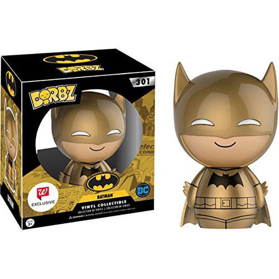 Funko Golden Midas Batman (Walgreens Exclusive) Dorbz x Batman Vinyl Figure + 1 Official DC Trading Card Bundle [#301 / 13803]