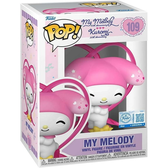 My Melody 109 Stickered Kuromi Funko Pop with Protector