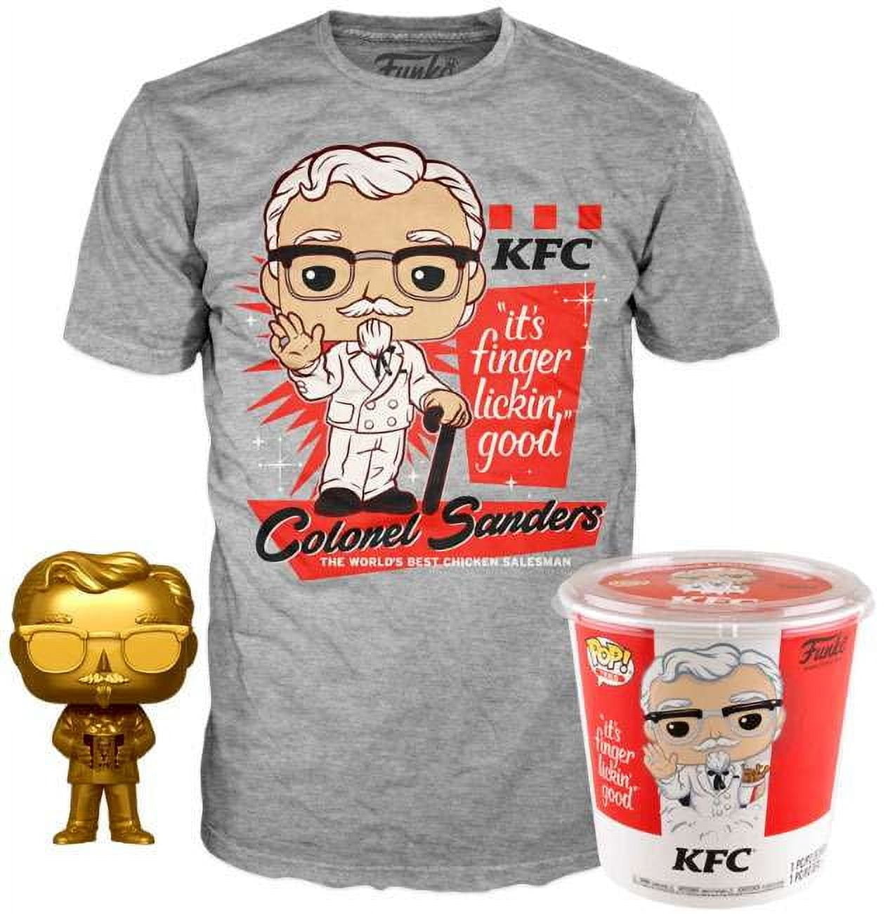 アイドル Teeth type logo KFchan S/S TEE Funko KFC POP! Icons Colonel Sanders (Gold) Vinyl Figure
