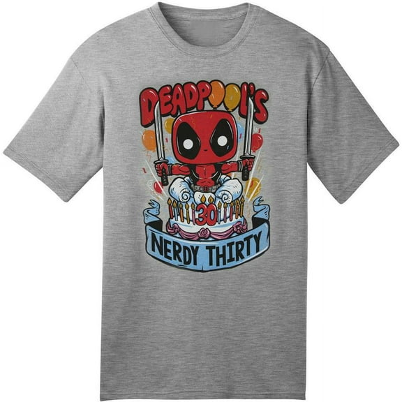 Funko Marvel Collector Corps Deadpool Nerdy Thirty T-Shirt (Large)
