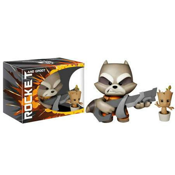 Funko Marvel Rocket Raccoon & Baby Groot Super Deluxe Vinyl Figure