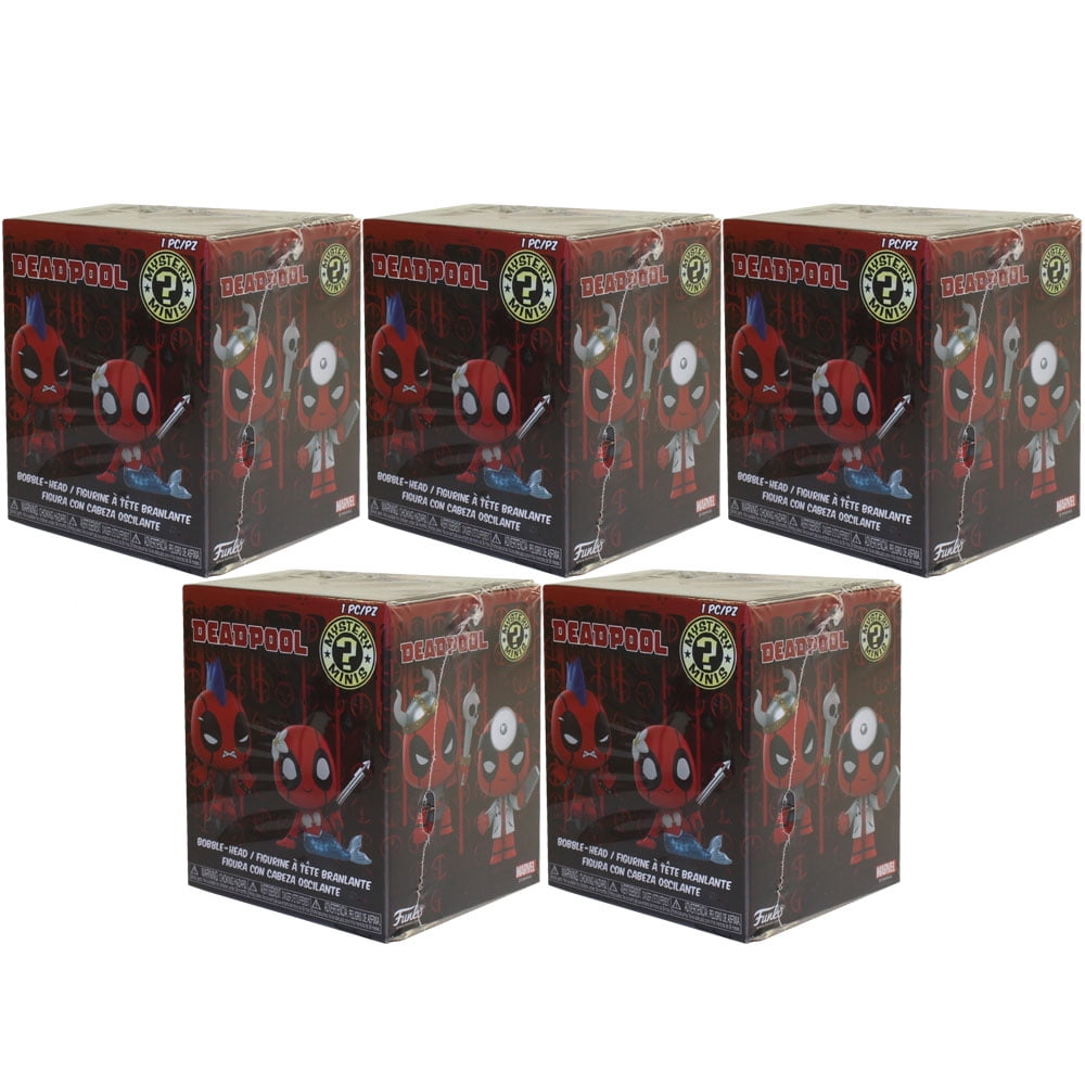 Funko Mystery Minis Vinyl Figure Deadpool S1 BLIND BOXES (5 Pack