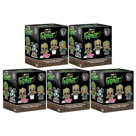 Funko Mystery Minis Vinyl Figure - Marvel Studios I Am Groot - BLIND BOXES (5 Pack Lot)
