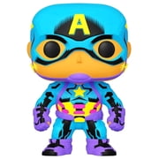 Funko Pop Marvel : Black Light Captain America #648 Vinyl Figure w/Pop Protector