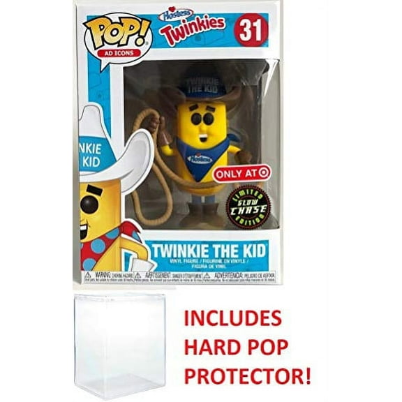 Funko POP! Ad Icons,Hostess Chase Twinkie Glow in The Dark Vinyl Figure Bundle
