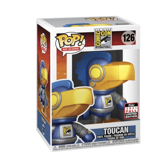 Funko POP! Ad Icons SDCC Toucan #126 [Metallic Robot Blue] Exclusive