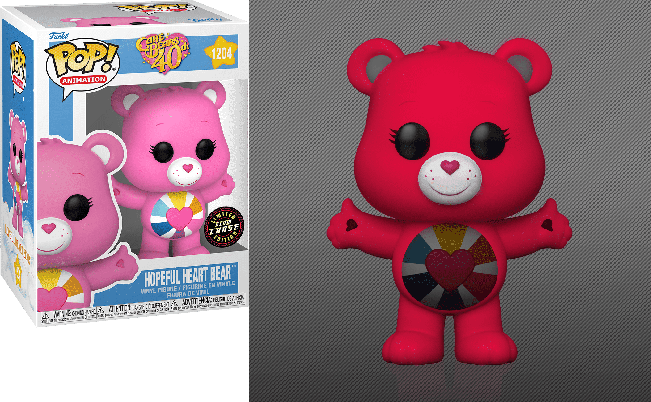 Funko POP! Animation Care Bears 40th CHASE Hopeful Heart Bear
