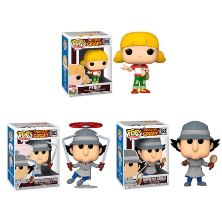 Funko POP! Animation - Inspector Gadget Vinyl Figures - SET OF 3 (Penny & 2 Inspectors)