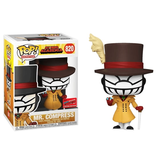 Funko POP! Animation My Hero Academia Mr. Compress #820 Limited Edition 'NYCC 2020 Sticker'