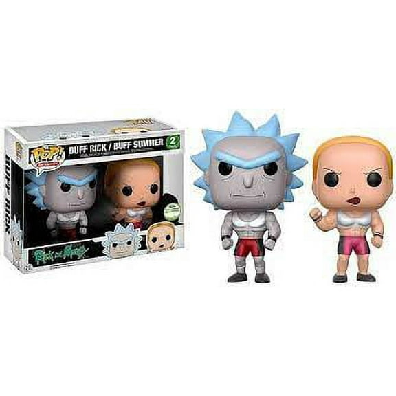 Funko POP Animation Rick and Morty 2pk Vinyl Buff Rick/Buff Summer (ECCC Spring Convention Exclusive)