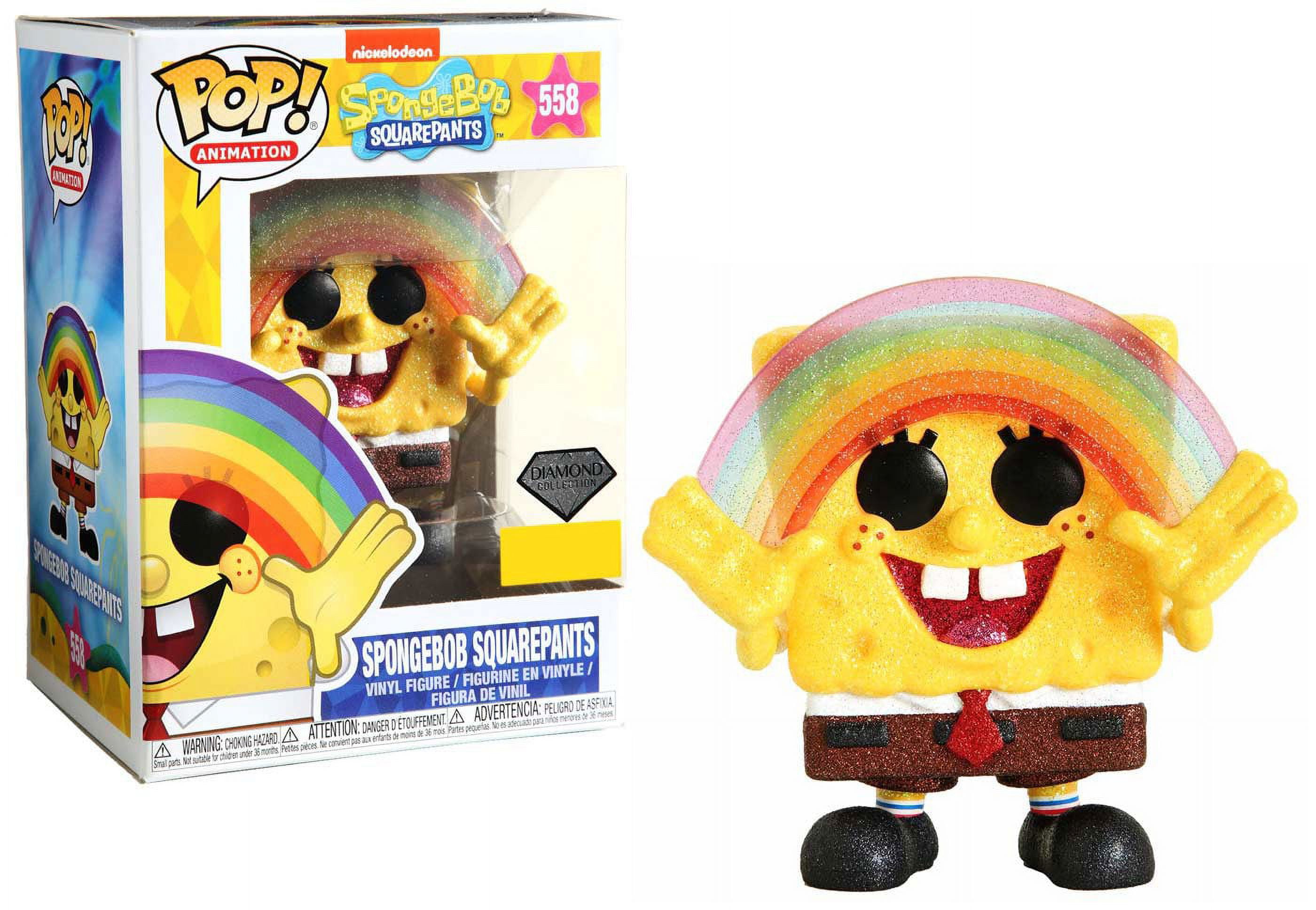 Funko POP! Animation Spongebob Squarepants Vinyl Figure [Rainbow, Diamond  Collection]