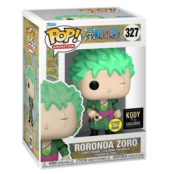 Funko POP! One Piece - Roronoa Zoro (Glow in the Dark) Vinyl Figure #327 Kody Trading Exclusive