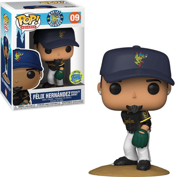 Funko POP! Aquasox - Everett Aquasox Felix Hernandez Specialty Jersey #09 Exclusive (Style May Vary)