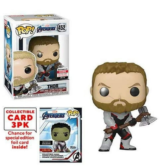 Funko Pop! Marvel : Avengers Endgame Thor Vinyl Figure with Collector Cards - Entertainment Earth Exclusive