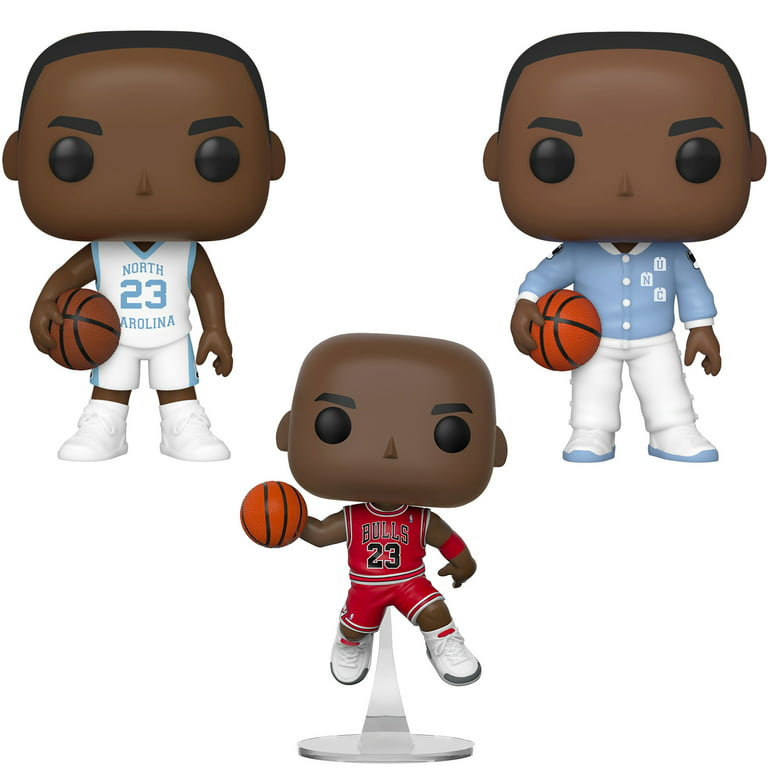 Funko POP! Basketball Michal Jordan Collectors Set - Michael Jordan, UNC  Michael Jordan Away Jersey, UNC Michael Jordan Warm Ups