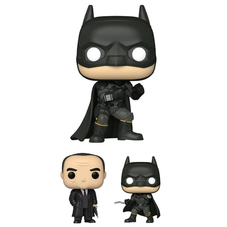 Funko POP Batman Collectors 3 Piece Set W/ the Batman (Alternate), the Penguin with Possible Chase, and Jumbo Batman
